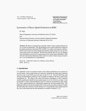 Systematics of heavy quark production at RHIC