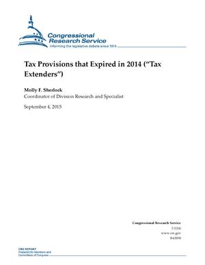 Tax Provisions that Expired in 2014 ("Tax Extenders")