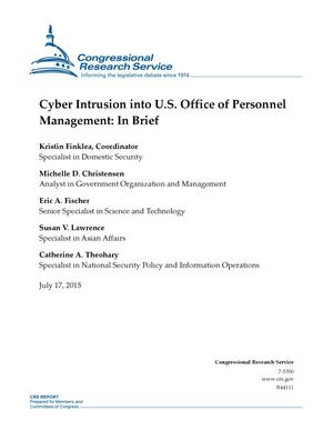 Cyber Intrusion into U.S. Office of Personnel Management: In Brief