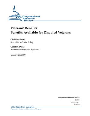 Veterans' Benefits: Benefits Available for Disabled Veterans