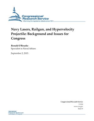 Navy Lasers, Railgun, and Hypervelocity Projectile: Background and Issues for Congress