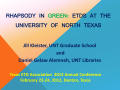 Thumbnail image of item number 1 in: 'Rhapsody in Green: ETDs at the University of North Texas'.