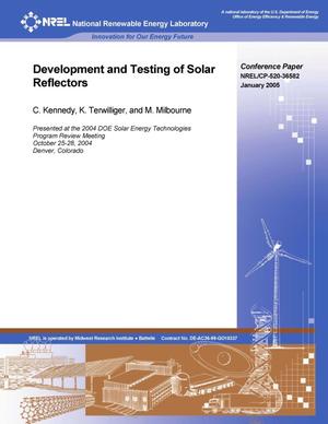 Development and Testing of Solar Reflectors