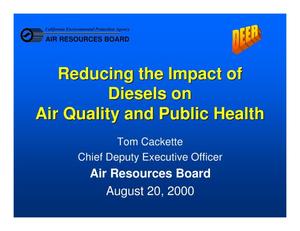 Reducing the Impact of Diesels on Air Quality and Public Health
