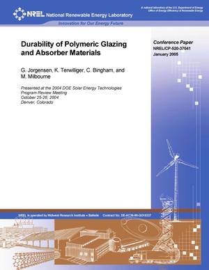 Durability of Polymeric Glazing and Absorber Materials