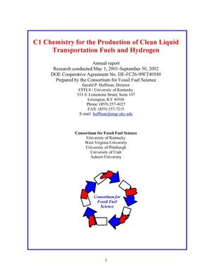 C1 CHEMISTRY FOR THE PRODUCTION OF CLEAN LIQUID TRANSPORTATION FUELS AND HYDROGEN