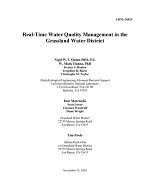 Real-Time Water Quality Management in the Grassland Water District