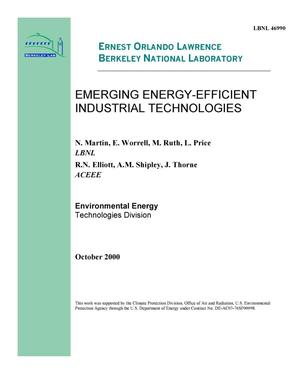 Emerging energy-efficient industrial technologies
