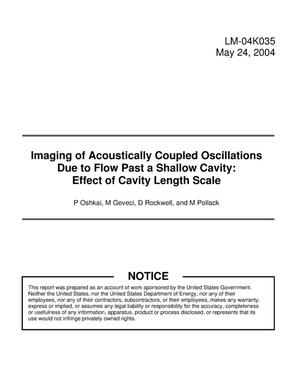 Imaging of Acoustically Coupled Oscillations Due to Flow Past a Shallow Cavity: Effect of Cavity Length Scale