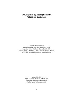 CO{Sub 2} Capture by Absorption With Potassium Carbonate