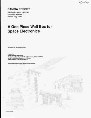 A one piece wall box for space electronics