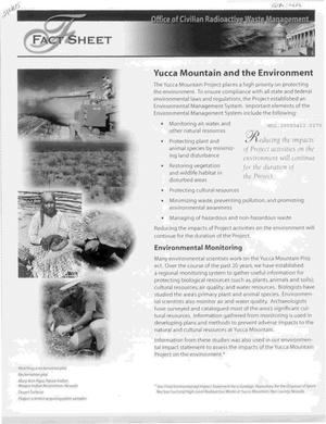 Yucca Mountain and The Environment