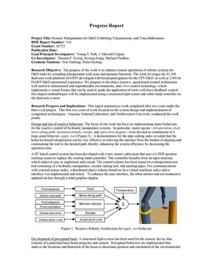 Remote Manipulation for D&D Exhibiting Teleautonomy and Telecollaboration