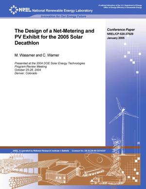 Design of a Net-Metering and PV Exhibit for the 2005 Solar Decathlon