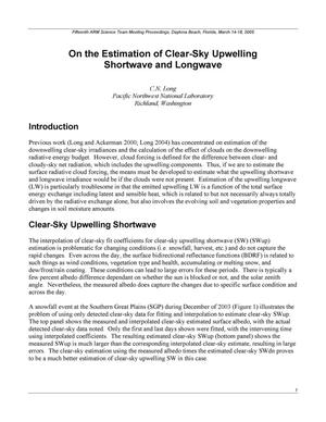 On the Estimation of Clear-Sky Upwelling Shortwave and Longwave