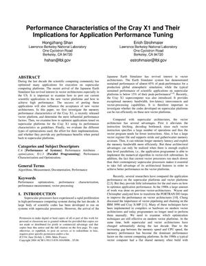 Performance characteristics of the Cray X1 and their implicationsfor application performance tuning