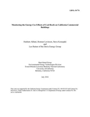 Monitoring the Energy-Use Effects of Cool Roofs on California Commercial Buildings