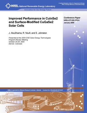 Improved Performance in CuInSe2 and Surface-Modified CuGaSe2 Solar Cells