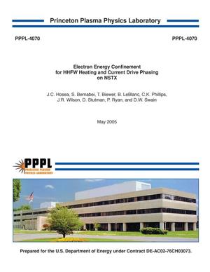 Electron Energy Confinement for HHFW Heating and Current Drive Phasing on NSTX