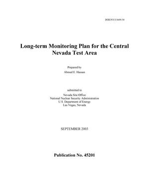 Long-term Monitoring Plan for the Central Nevada Test Area