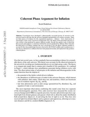 Coherent phase argument for inflation