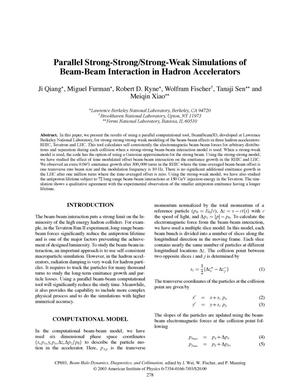 Parallel strong-strong/strong-weak simulations of beam-beam interaction in hadron accelerators