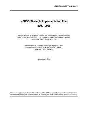 NERSC Strategic Implementation Plan 2002-2006