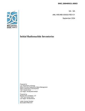Initial Radionuclide Inventories