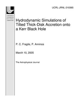 Hydrodynamic Simulations of Tilted Thick-Disk Accretion onto a Kerr Black Hole