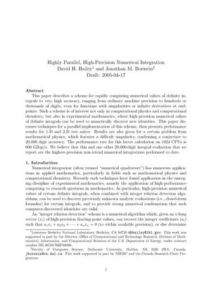 Highly Parallel, High-Precision Numerical Integration