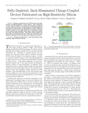 Fully-depleted, back-illuminated charge-coupled devices fabricated on high-resistivity silicon
