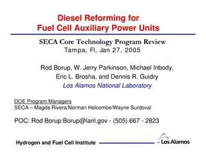 Diesel Reforming for Fuel Cell Auxiliary Power Units
