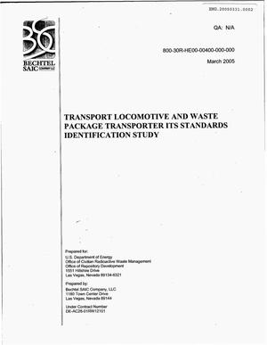 Transport Locomotive and Waste Package Transporter ITS Standards Identification Study