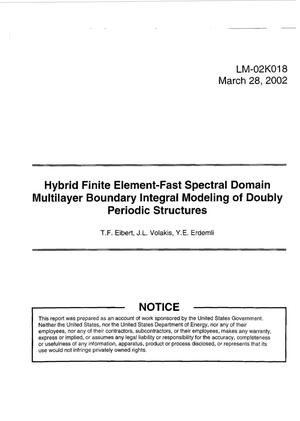 Hybrid Finite Element-Fast Spectral Domain Multilayer Boundary Integral Modeling of Doubly Periodic Structures