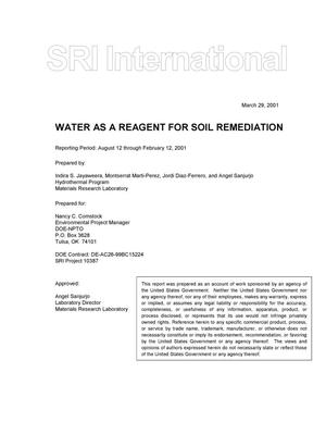 WATER AS A REAGENT FOR SOIL REMEDIATION
