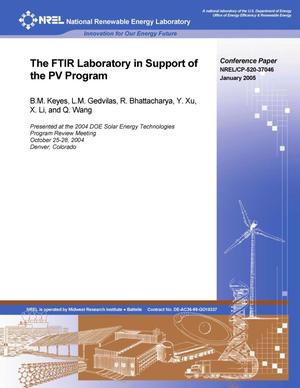 FTIR Laboratory in Support of the PV Program