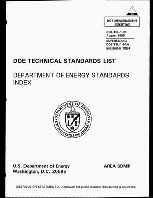 Department of Energy Standards Index