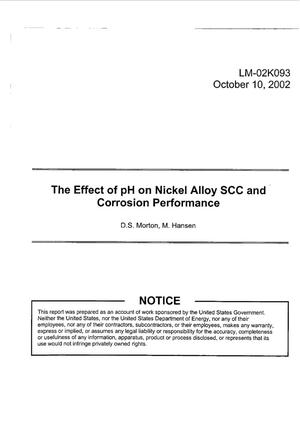 The Effect of pH on Nickel Alloy SCC and Corrosion Performance