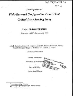 Field-Reversed Configuration Power Plant Critical-Issue Scoping Study