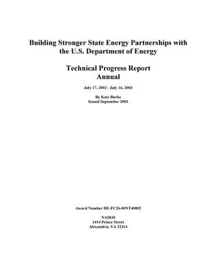 BUILDING STRONGER STATE ENERGY PARTNERSHIPS WITH THE U.S. DEPARTMENT OF ENERGY