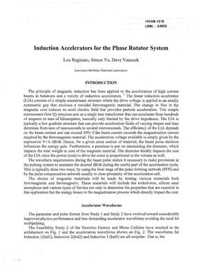 Induction accelerators for the phase rotator system