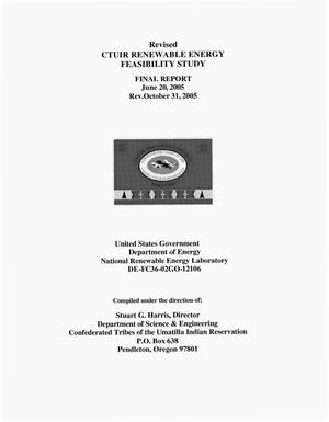Revised CTUIR Renewable Energy Feasibility Study Final Report