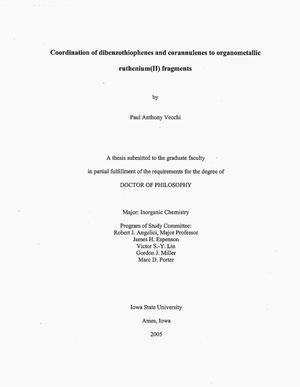 Coordination of dibensothiophenes and corannulenes to organometallic ruthenium (II) fragments