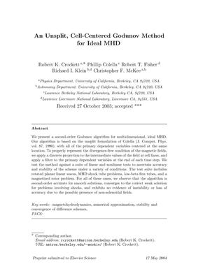 An unsplit, cell-centered Godunov method for ideal MHD