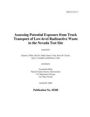 Assessing Potential Exposure from Truck Transport of Low-level Radioactive Waste to the Nevada Test Site