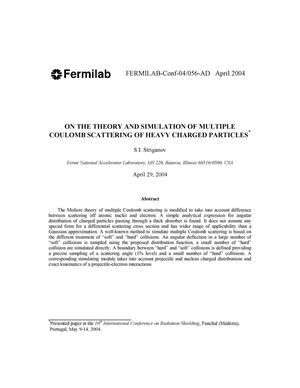 On the theory and simulation of multiple Coulomb scattering of heavy charged particles