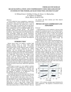 Beam manipulation and compression using broadband rf systems in the Fermilab Main Injector and Recycler