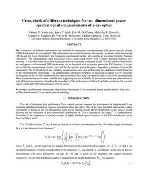 Crosscheck of different techniques for two dimensional power spectral density measurements of x-ray optics