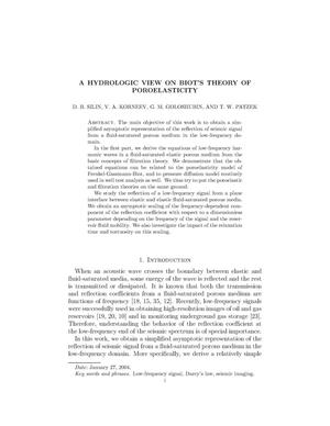 A hydrologic view on Biot's theory of poroelasticity