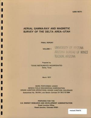 Primary view of object titled 'Aerial Gamma-Ray and Magnetic Survey of the Delta Area--Utah: Final Report, Volume 1'.